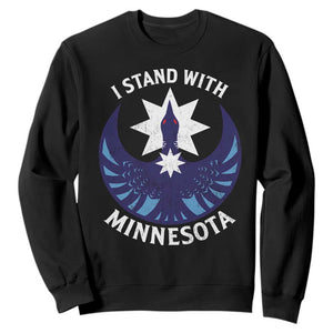 I Stand With Minnesota Sweatshirt Rebel Common Loon Minnesota Protest TS11 Black Print Your Wear