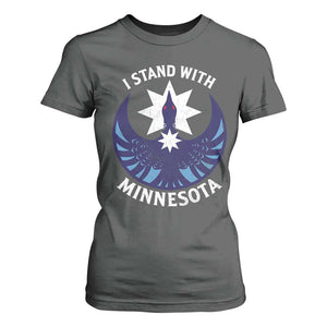 I Stand With Minnesota T Shirt For Women Rebel Common Loon Minnesota Protest TS11 Dark Heather Print Your Wear
