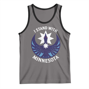 I Stand With Minnesota Tank Top Rebel Common Loon Minnesota Protest TS11 Deep Heather Black Print Your Wear