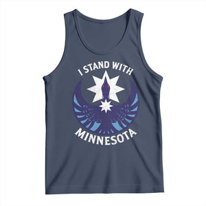 I Stand With Minnesota Tank Top Rebel Common Loon Minnesota Protest TS11 Navy Print Your Wear