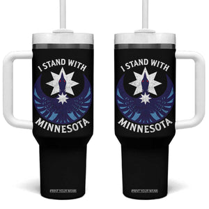 I Stand With Minnesota Tumbler With Handle Rebel Common Loon Minnesota Protest TS11 One Size: 40 oz Black Print Your Wear