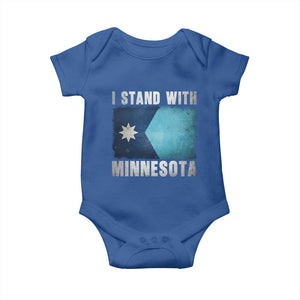 I Stand With Minnesota Baby Onesie MN State Support Political Protest TS11 Royal Blue Print Your Wear