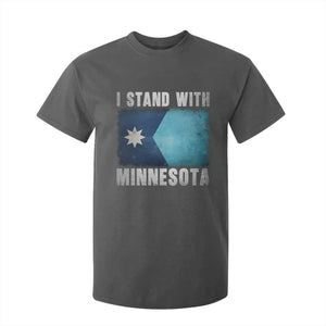 I Stand With Minnesota T Shirt For Kid MN State Support Political Protest TS11 Dark Heather Print Your Wear