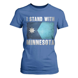 I Stand With Minnesota T Shirt For Women MN State Support Political Protest TS11 Royal Blue Print Your Wear