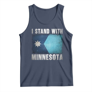 I Stand With Minnesota Tank Top MN State Support Political Protest TS11 Navy Print Your Wear