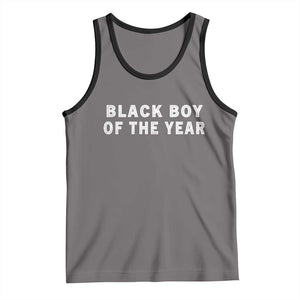 Black Boy Of The Year Tank Top Funny Gag Joke TS11 Deep Heather Black Print Your Wear