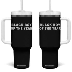 Black Boy Of The Year Tumbler With Handle Funny Gag Joke TS11 One Size: 40 oz Black Print Your Wear