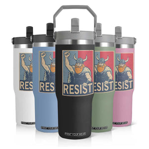 Funny Minneapolis Viking Resist Abolish Ice Protest Flip Straw Tumbler TS11 Print Your Wear