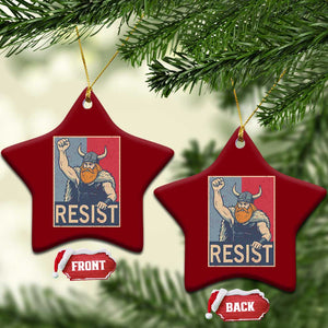 Funny Minneapolis Viking Resist Abolish Ice Protest Ceramic Ornament TS11 Print Your Wear