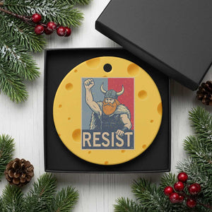 Funny Minneapolis Viking Resist Abolish Ice Protest Ceramic Ornament TS11 1pc Yellow Cheese Print Your Wear