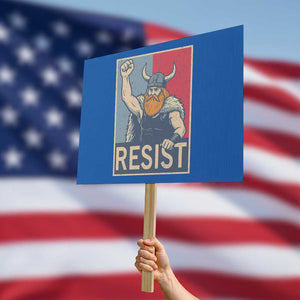 Funny Minneapolis Viking Resist Abolish Ice Protest Protest Sign TS11 Horizontal 18" × 24" Blue Print Your Wear