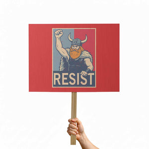 Funny Minneapolis Viking Resist Abolish Ice Protest Protest Sign TS11 Horizontal 18" × 24" Red Print Your Wear