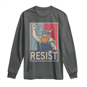 Funny Minneapolis Viking Resist Abolish Ice Protest Long Sleeve Shirt TS11 Dark Heather Print Your Wear