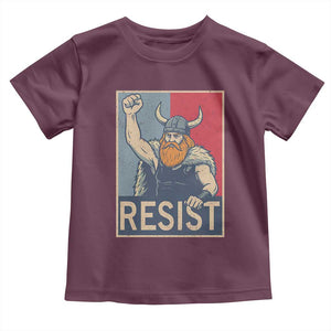 Funny Minneapolis Viking Resist Abolish Ice Protest Toddler T Shirt TS11 Maroon Print Your Wear