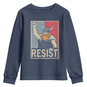Funny Minneapolis Viking Resist Abolish Ice Protest Youth Sweatshirt TS11 Navy Print Your Wear