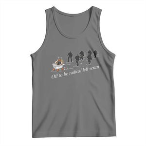 Off To Be Radical Left Scum Tank Top Funny Minneapolis Escape Viking Abolish Ice TS11 Black Heather Print Your Wear