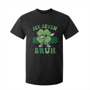 Funny 67 St Patricks Day T Shirt For Kid Six Seven Bruh Dabbing Shamrock TS11 Black Print Your Wear