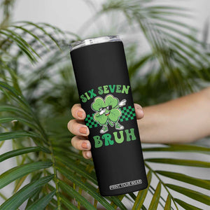 Funny 67 St Patricks Day Skinny Tumbler Six Seven Bruh Dabbing Shamrock TS11 Print Your Wear