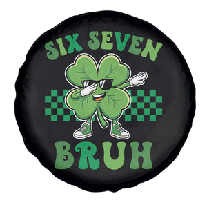 Funny 67 St Patricks Day Spare Tire Cover Six Seven Bruh Dabbing Shamrock TS11 Print Your Wear