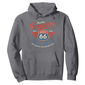 US Route Highway 66 Centennial Hoodie Feel The Freedom 100 Years Of The Mother Road TS11 Charcoal Print Your Wear
