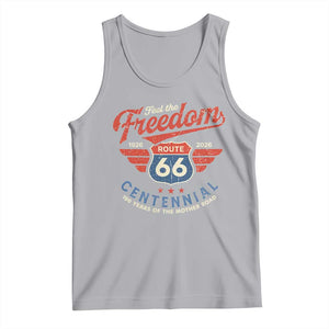US Route Highway 66 Centennial Tank Top Feel The Freedom 100 Years Of The Mother Road TS11 Athletic Heather Print Your Wear