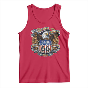 250 Years Of America 100 Years Of Route Highway 66 Tank Top Bald Eagle Vintage American Flag TS11 Red Print Your Wear