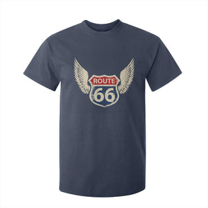 Vintage Route Highway 66 Highway Road Trip Sign T Shirt For Kid TS11 Navy Print Your Wear