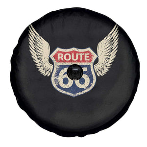 Vintage Route Highway 66 Highway Road Trip Sign Spare Tire Cover TS11 Print Your Wear