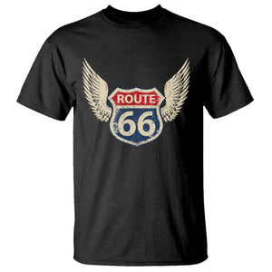 Vintage Route Highway 66 Highway Road Trip Sign T Shirt TS11 Black Print Your Wear