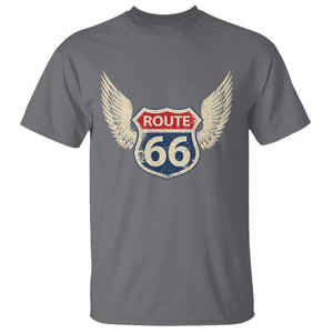 Vintage Route Highway 66 Highway Road Trip Sign T Shirt TS11 Charcoal Print Your Wear