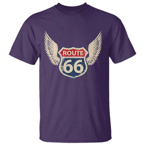 Vintage Route Highway 66 Highway Road Trip Sign T Shirt TS11 Purple Print Your Wear