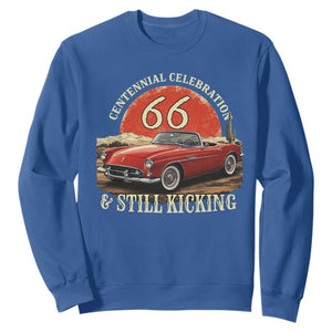 Route Highway 66 100 Years Anniversary Sweatshirt Centennial Celebration And Still Kicking Mother Road TS11 Royal Blue Print Your Wear