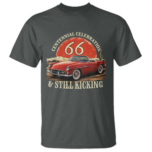 Route Highway 66 100 Years Anniversary T Shirt Centennial Celebration And Still Kicking Mother Road TS11 Dark Heather Print Your Wear