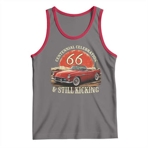 Route Highway 66 100 Years Anniversary Tank Top Centennial Celebration And Still Kicking Mother Road TS11 Deep Heather Red Print Your Wear