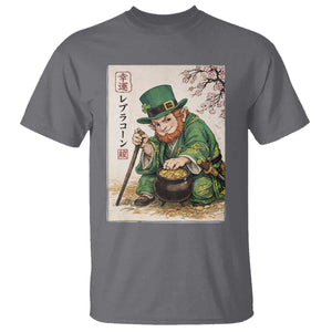 Vintage Japanese Leprechaun St Patricks Day Shamrock Ukiyo e Art T Shirt TS11 Charcoal Print Your Wear