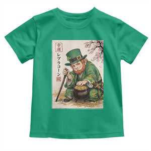 Vintage Japanese Leprechaun St Patricks Day Shamrock Ukiyo e Art Toddler T Shirt TS11 Irish Green Print Your Wear