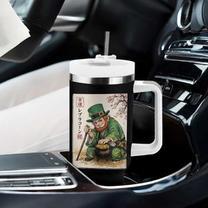 Vintage Japanese Leprechaun St Patricks Day Shamrock Ukiyo e Art Tumbler With Handle TS11 Print Your Wear