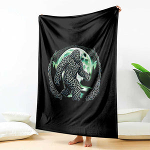 Funny St Patricks Day Bigfoot Celtic Knot Irish Sasquatch Throw Blanket TS11 Print Your Wear