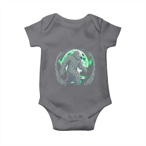 Funny St Patricks Day Bigfoot Celtic Knot Irish Sasquatch Baby Onesie TS11 Charcoal Print Your Wear