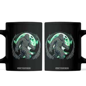 Funny St Patricks Day Bigfoot Celtic Knot Irish Sasquatch Coffee Mug TS11 Black Print Your Wear