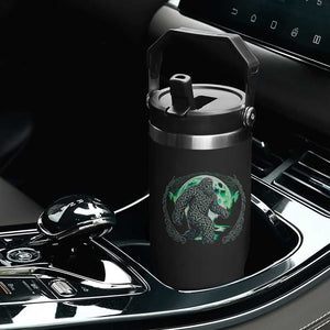 Funny St Patricks Day Bigfoot Celtic Knot Irish Sasquatch Flip Straw Tumbler TS11 Print Your Wear