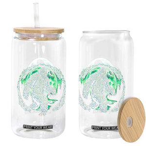 Funny St Patricks Day Bigfoot Celtic Knot Irish Sasquatch Glass Can TS11 Print Your Wear