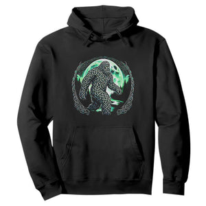 Funny St Patricks Day Bigfoot Celtic Knot Irish Sasquatch Hoodie TS11 Black Print Your Wear