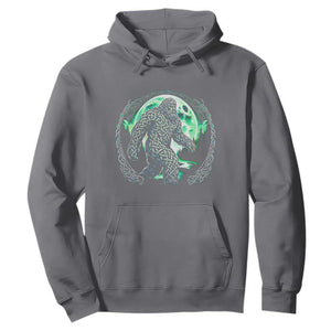 Funny St Patricks Day Bigfoot Celtic Knot Irish Sasquatch Hoodie TS11 Charcoal Print Your Wear
