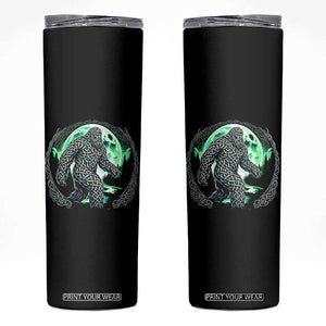 Funny St Patricks Day Bigfoot Celtic Knot Irish Sasquatch Skinny Tumbler TS11 Black Print Your Wear
