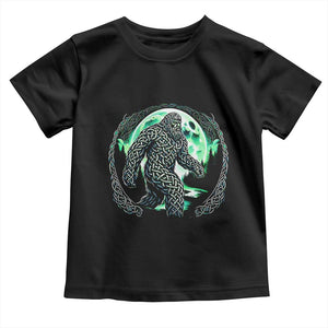 Funny St Patricks Day Bigfoot Celtic Knot Irish Sasquatch Toddler T Shirt TS11 Black Print Your Wear