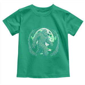 Funny St Patricks Day Bigfoot Celtic Knot Irish Sasquatch Toddler T Shirt TS11 Irish Green Print Your Wear