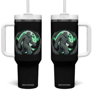 Funny St Patricks Day Bigfoot Celtic Knot Irish Sasquatch Tumbler With Handle TS11 One Size: 40 oz Black Print Your Wear
