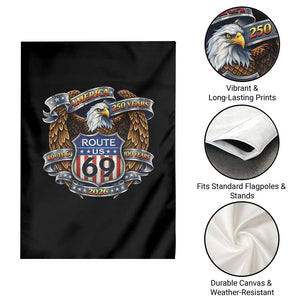 250 Years Of America 100 Years Of Route 69 Garden Flag Bald Eagle Vintage American Flag TS11 Print Your Wear
