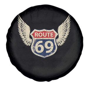 Vintage Route 69 Highway Road Trip Sign Spare Tire Cover TS11 Print Your Wear